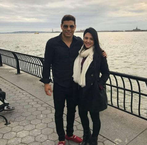 Paulo Costa with his girlfriend, Tamara Elves in New York.